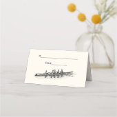 Rowers Crew Team Platzkarte Escort Card Elfenbein (Rückseite)