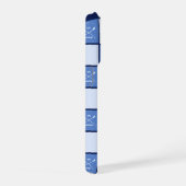 Rowers gekreuzte Ruder Initialen blau iPhone Hülle (Rechte Seite)