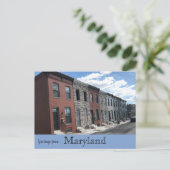 Rowhousous an North Port Street Baltimore Maryland Postkarte (Stehend Vorderseite)