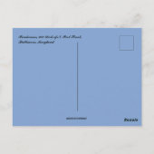 Rowhousous an North Port Street Baltimore Maryland Postkarte (Rückseite)