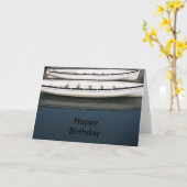 Rowing Boats Happy Birthday Card Karte (Gelbe Blume)