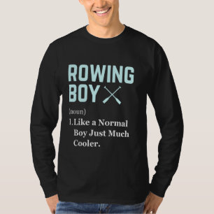 Rowing Boy Definition Funny Sports Retro Rowing Bo T-Shirt