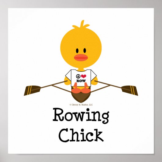 Rowing Chick Poster (Vorne)