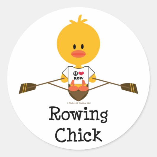 Rowing Chick Stickers (Vorderseite)