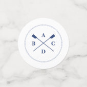 Rowing Crossoars Marine-Initialen Konfetti (Klein Vorderseite)