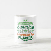 Rowing-Enthusiasten mit Pflanze Veganes Geschenk Kaffeetasse (Mittel)
