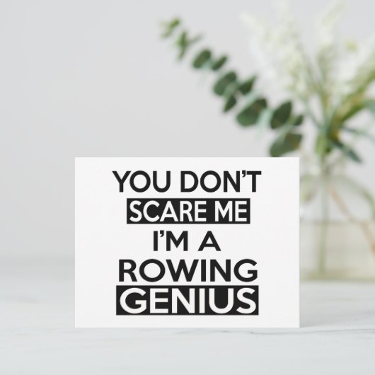 ROWING GENIUS DESIGNS POSTKARTE (Stehend Vorderseite)