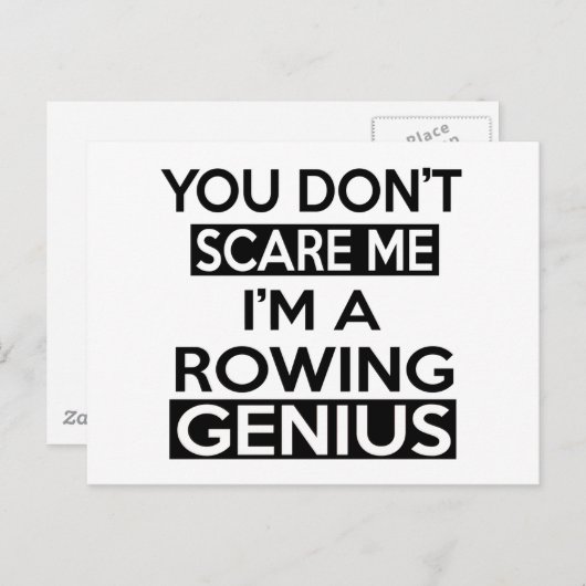ROWING GENIUS DESIGNS POSTKARTE (Vorne/Hinten)