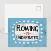 Rowing ist eine untergeordnete Postkarte (Vorne/Hinten)
