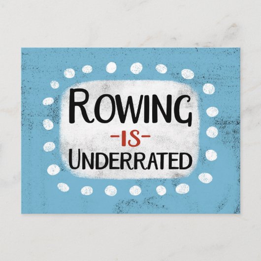 Rowing ist eine untergeordnete Postkarte (Vorderseite)