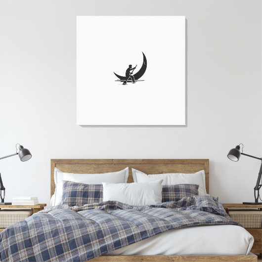 "Rowing Moon"-Leinwand Leinwanddruck (Insitu (Schlafzimmer))