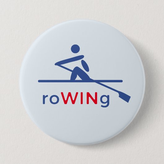 RoWINg motivierend blau Button (Vorderseite)