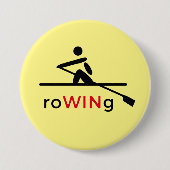 RoWINg motivierend gelb Button (Vorderseite)