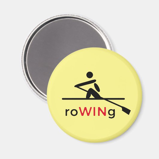 RoWINg motivierend gelb Magnet (Vorderseite/Rückseite)