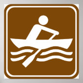 Rowing Recreational Highway Sign Poster (Vorne)