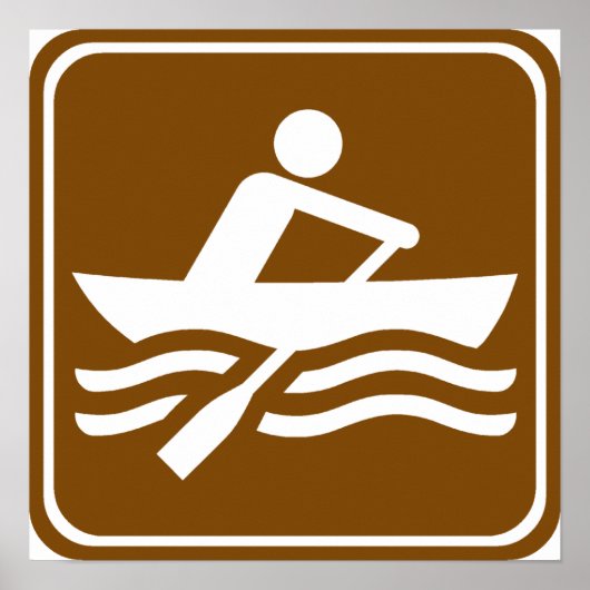 Rowing Recreational Highway Sign Poster (Vorne)