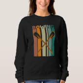 Rowing Retro Vintage Sunset Sweatshirt (Vorderseite)