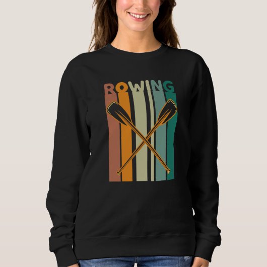 Rowing Retro Vintage Sunset Sweatshirt (Vorderseite)