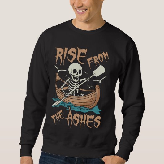 Rowing Skeleton Boat Row - Rower Sweatshirt (Vorderseite)