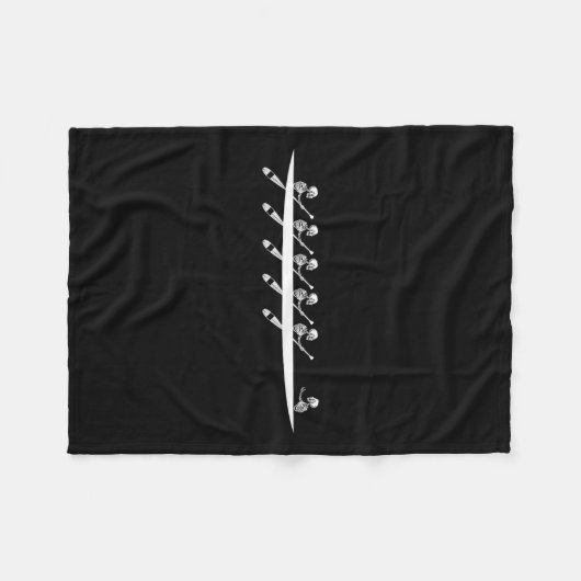 Rowing Skeleton Row Boats Paddle Coxswain Hallowee Fleecedecke (Vorderseite (Horizontal))