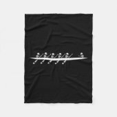 Rowing Skeleton Row Boats Paddle Coxswain Hallowee Fleecedecke (Vorderseite)
