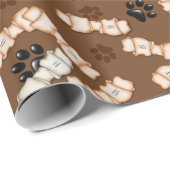 ROWLEDER-Hundenknochen-GIFT-WRAPPING-PAPIER Geschenkpapier (Rolleneckpunkt)