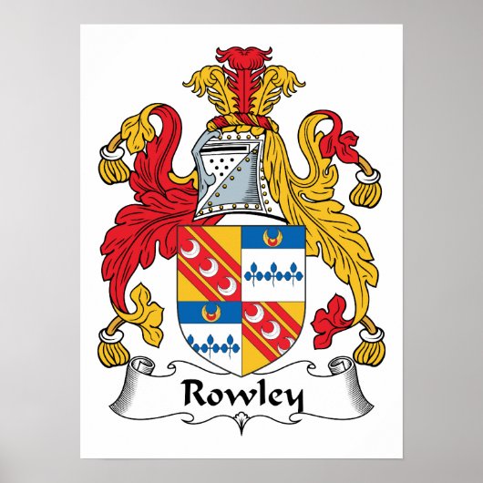 Rowley Familienwappen Poster (Vorne)