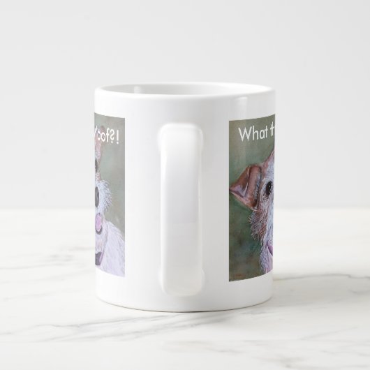 ROWNER UND WEISSER JACK RUSSELL | EXTRA GROSSE TAS Jumbo-Tasse (Rückseite)