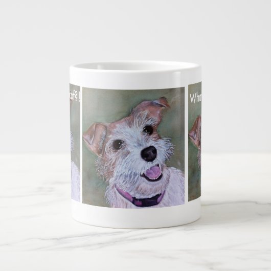 ROWNER UND WEISSER JACK RUSSELL | EXTRA GROSSE TAS Jumbo-Tasse (Vorderseite)
