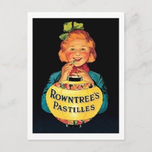 Rowntree's Pastilles VIntage Candy Anzeige Postkarte