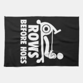 Rows Before Hows - Funny Rowing Machine Workout Geschirrtuch (Horizontal)