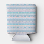 ROWS OF BLUE & PINK CHRISTMAS BÄUME SCHNEEFLAKEN DOSENKÜHLER (Rückseite)