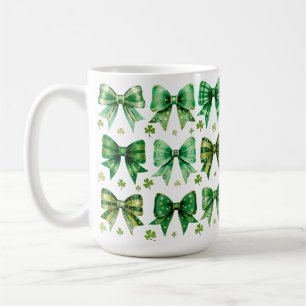 ROWS OF GREEN IRISH CELTIC BOWS KAFFEETASSE