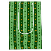 ROWS OF GREEN & ORANGE IRISH KLEEBLATTS MITTLERE GESCHENKTÜTE (Rückseite)