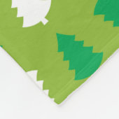 ROWS OF GREEN & WHITE CHRISTMAS BÄUME FLEECEDECKE (Ecke)