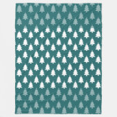 ROWS OF GREEN & WHITE CHRISTMAS BÄUME FLEECEDECKE (Vorderseite)