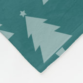 ROWS OF GREEN & WHITE CHRISTMAS BÄUME FLEECEDECKE (Ecke)