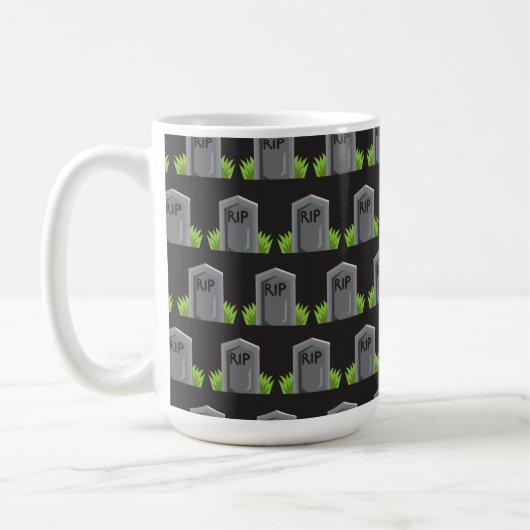 ROWS OF HALLOWEEN GRAVE STONES KAFFEETASSE (Links)