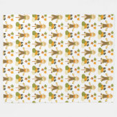 ROWS OF NIEDLICH SCARECROWS AND PUMPKINS FLEECEDECKE (Vorderseite (Horizontal))