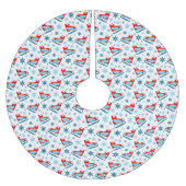 ROWS OF RED WHUE BLUE WINTER ICE SKATE POLYESTER WEIHNACHTSBAUMDECKE (Vorderseite)