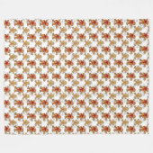 ROWS OF TAN GINGERBREAD MÄNNER CHRISTMAS COOKIES FLEECEDECKE (Vorderseite (Horizontal))