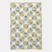 ROWS OF TINUE BLAUE YELLOW WHITE BLUME GESCHIRRTUCH (Vertikal)