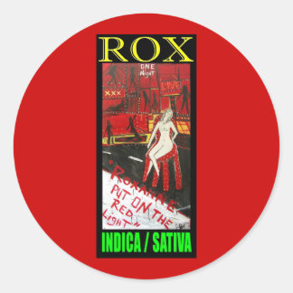 ROX INDICA SATIVA RUNDER AUFKLEBER
