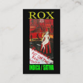 ROX INDICA SATIVA VISITENKARTE (Rückseite)