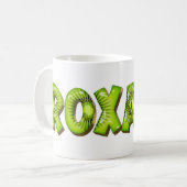 Roxana Name Kiwi Style Tasse Teetasse Kaffeetasse (Vorderseite Links)