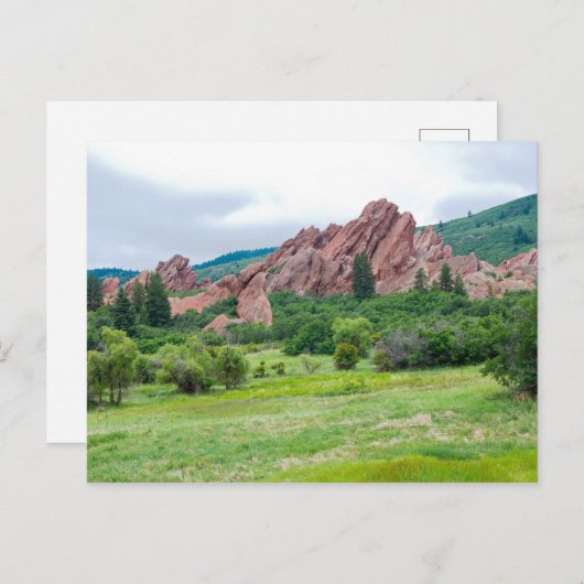 Roxborough Meadows Mountains and Spions Postkarte (Vorne/Hinten)