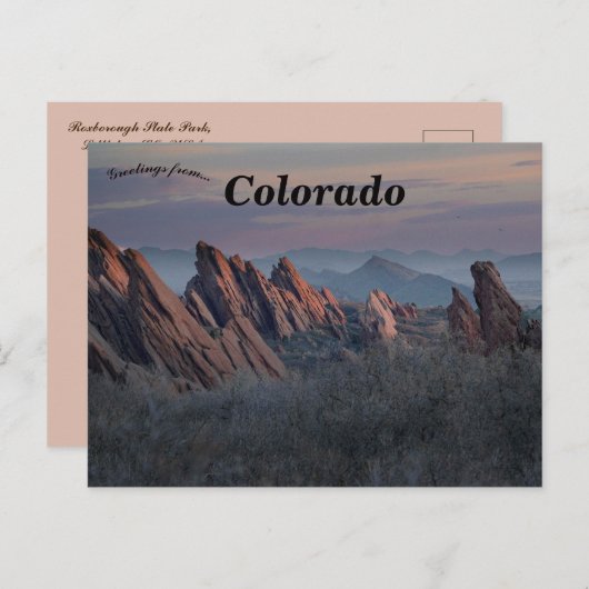 Roxborough Staat Park Littletto Colorado Postkarte (Vorne/Hinten)
