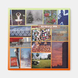 Roxbury, Massachusetts Foto Collage 9958 Magnet