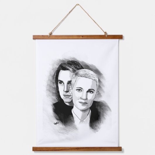 Roxette Art Wandteppich Mit Holzrahmen (Vorderseite)