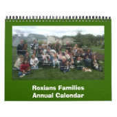 Roxians Families Annual Callendar Kalender (Titelbild)